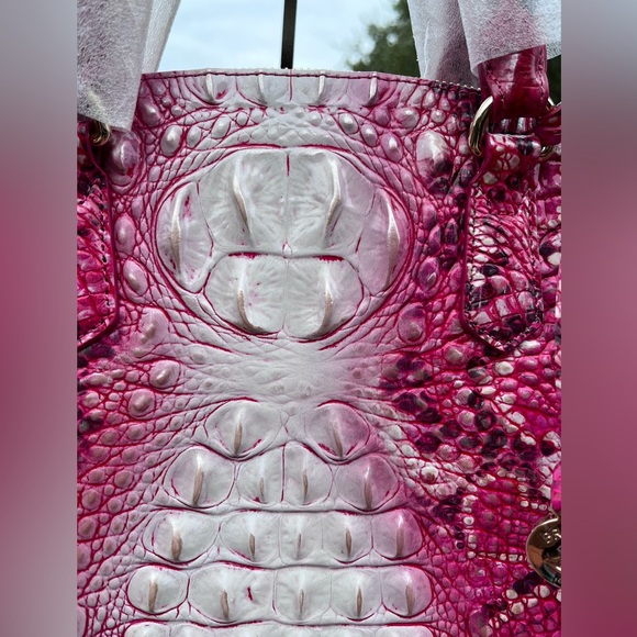 NWT Brahmin Crown of Hearts Large Duxbury Ombre Melbourne Satchel - Picture 6 of 14